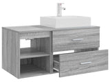 Bathroom Furniture Set 2 pcs Grey Sonoma Engineered Wood 3403893