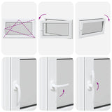 Tilt & Turn Basement Window RISOR 100 x 70 cm PVC and Glass 42047211