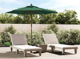 Garden Parasol with Wooden Pole Green 196x231 cm 363160