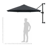 Garden Parasol Anthracite Polyester, Metal Large Tiltable 44865