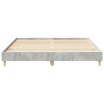 Bed Frame No Mattress Concrete Grey 200x200 cm Engineered Wood 3328702