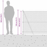 Welded Wire Fence with Concrete Base 10 x 1.2 m 3351230