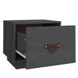 Bedside Cabinets 2 pcs Grey 40x34x35 cm Solid Wood Pine 818290