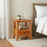 Bedside Cabinet Natural 40 x 40 x 45.5 cm Solid Mahogany Wood 42009931