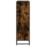 Bookcase Smoked Oak 97.5x33x107.5 cm Engineered Wood and Metal 3300862