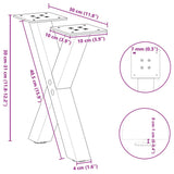 Coffee Table Legs X-Shaped 2 pcs Black 30x cm Steel 4012868