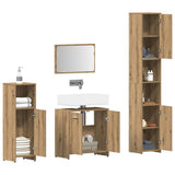 4 Piece Bathroom Furniture Set Artisan Oak Engineered Wood 3328554
