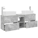 Bathroom Cabinet Set 3 pcs Concrete Grey 53 x 34.5 x 63 cm 3405854
