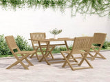 5 Piece Garden Dining Set Solid Wood Acacia 3295007