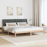 Bed Frame with Upholstered Headboard Brown 200 x 200 cm 3394379