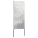Garden Privacy Screen Silver 50 x 140 cm Stainless steel 876305