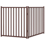 Dog Gate Foldable 2 Panels Brown Oak 160 cm Solid Wood Fir 352298