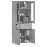 Highboard Concrete Grey 69.5x34x180 cm Engineered Wood 3198525