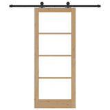 Sliding Door ORKDAL Natural and Black 83 x 202 cm 3331997