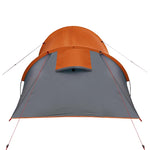 ZNTS Camping Tent Tunnel 3-Person Grey and Orange Waterproof 94392