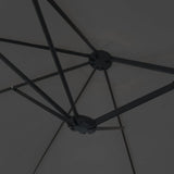 Double-Head Garden Parasol with LEDs Anthracite 449x265 cm 362955