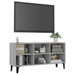 TV Cabinet with Metal Legs Grey Sonoma 103.5x30x50 cm 813156