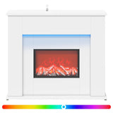 Fireplace with LED Strip White 63 x 20 x 54.5 cm 8021095