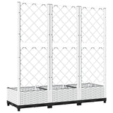 Garden Planter with Trellis White 120x40x121.5 cm PP 153283