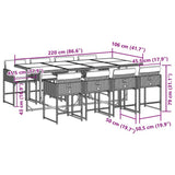 Garden Dining Set Grey 3211286