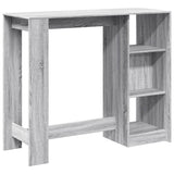 ZNTS Bar Table with Shelf Grey Sonoma 124x46x103.5 cm Engineered Wood 854396