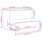 Sink Cabinet Smoked Oak 60x38.5x45 cm Engineered Wood 815648