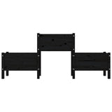 Planter Black 178.5x44x75 cm Solid Wood Pine 822251