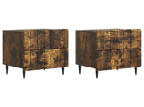 Bedside Cabinet 2 pcs Smoked Oak 43 x 34.5 x 49.5 cm 894306
