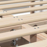 Bed Frame White 120 x 190 cm Solid Pine Wood 3385728