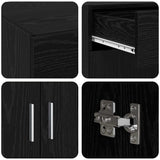 Storage Cabinet Black oak 80 x 42.5 x 93.5 cm Engineered wood 3365601
