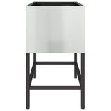 Raised Garden Planter Silver 60 x 26 x 45 cm Galvanised Steel 865888