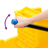 Mop Bucket with Wringer and Wheels Yellow 36 L Polypropylene 154461
