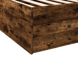 Daybed with Drawers without Mattress Smoked Oak 90x190 cm Single 3280885