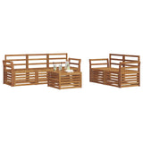 Sofa Sets 6 pcs Natural Solid Acacia Wood 3374369