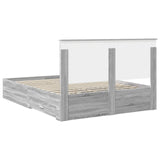Bed Frame with Drawer Grey Sonoma 150 x 200 cm Engineered Wood 3411294