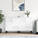 Sideboards 2 pcs High Gloss White Engineered Wood 3190135
