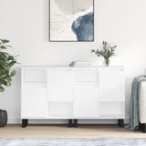Sideboards 2 pcs High Gloss White Engineered Wood 3190135