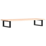 Basin Shelf Wall Mounted Steel and Solid Wood Oak 3302549