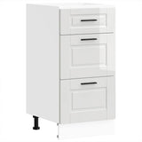 Kitchen Base Cabinet "Porto" High Gloss White Engineered Wood 854222