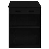 Desk with Drawer and Shelf Black Oak 102x62x77.5 cm Engineered Wood 858687