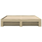 Bed Frame without Mattress Sonoma Oak 200x200 cm Engineered Wood 3295445