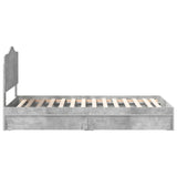 Storage Bed Concrete Grey 90 x 200 cm Engineered Wood 3413544