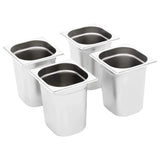 Gastronorm Containers 8 pcs GN 1/6 200 mm Stainless Steel 50909