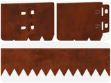 Lawn Edging 50 pcs 103 x 10 cm Steel Rusty 8008349