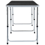 Foldable Camping Table Grey Aluminium 240x60 cm 48177
