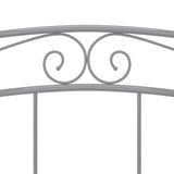 Bed Frame Grey Powder-coated metal Double Durable Bed Frame 325002