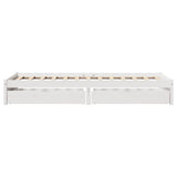 Bed Frame without Mattress White 75x190 cm Solid Wood Pine 3301647