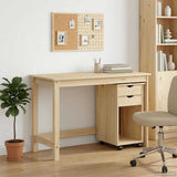 Desk Cabinet Set 2 pcs Brown Solid Pine Wood 3438779