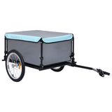 Bike Trailer Grey and Blue 65 kg 92589
