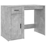 Desk with Cabinet Concrete Grey Engineered Wood 3185435